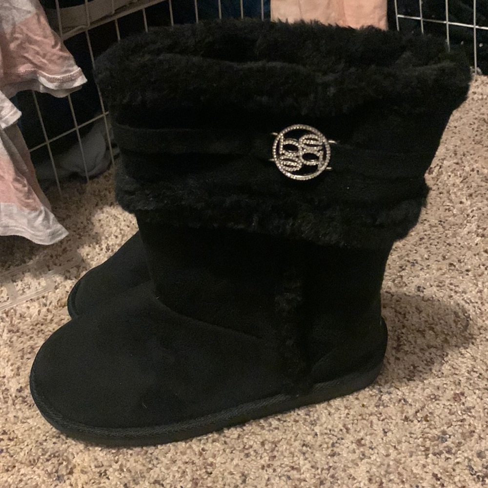 Bebe kids girl boots size 3 black